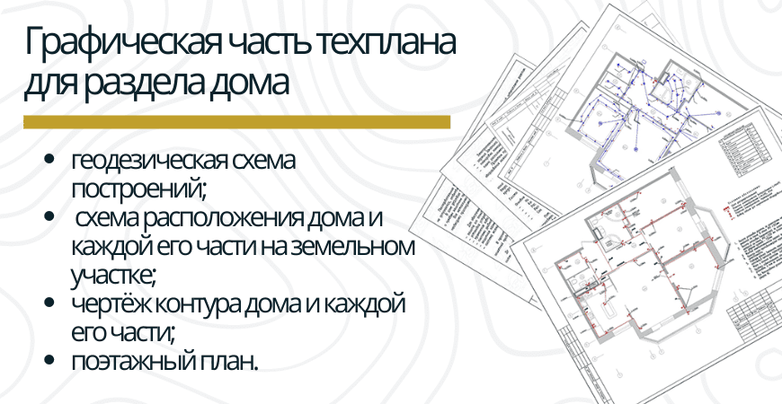 Графическая часть техплана для раздела дома в Истре и Истринском районе